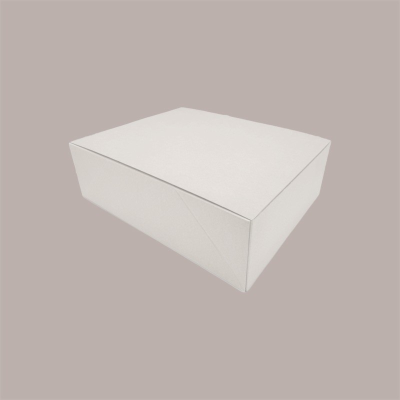 Scatola in Carta Kraft Bianca Porta Torta Paste o Porta Oggetti 390x390x100mm 10 Pezzi [09264a8e]