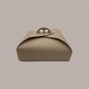 Scatola Porta Torta in Cartoncino Avana Ecolife 17x17H7cm 10 pezzi [9c393c0c]