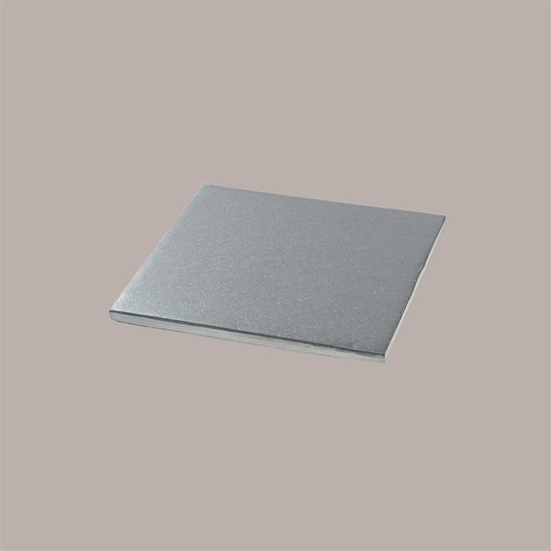 Sottotorta Quadrato Alto Ideale per Cake Design in Cartoncino Rigido Argento 20x20 cm 3 pezzi [ed8559c8]