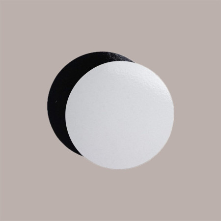 Disco Vassoio Rigido Sottotorta Dolce in Cartoncino Alimentare Bianco Nero Bordo Liscio Dm20 cm 10 kg [8399dd91]