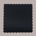 Sottotorta Vassoio Cartone Quadrato 39x39 cm Bordo Smerlato Ala Oro Nero Usa e Getta 10 Kg [272a93b6]