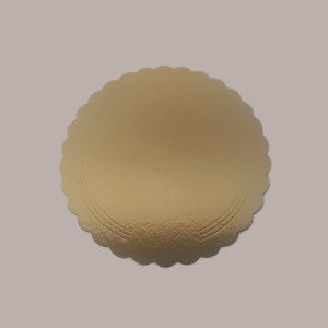 Disco Vassoio Tondo Cartone Rigido Sottotorta Ala Oro Nero Bordo Smerlato Dm30 cm 10 Kg [1b136697]