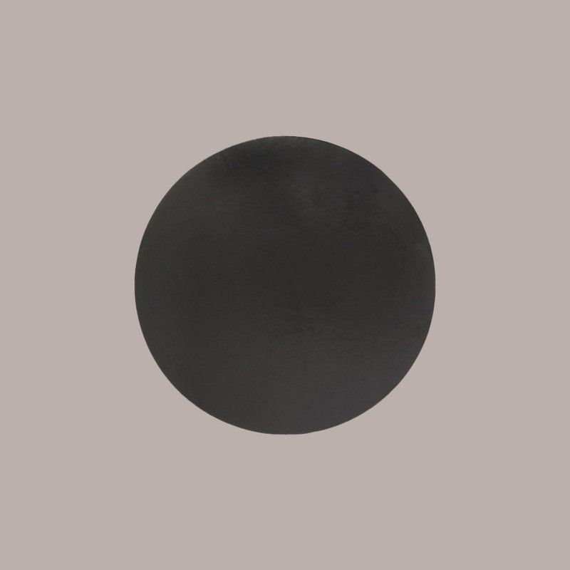 Disco Vassoio Rigido Sottotorta Dolce in Cartoncino Alimentare Oro Nero Bordo Liscio Dm16 cm 10 Kg [e6576641]
