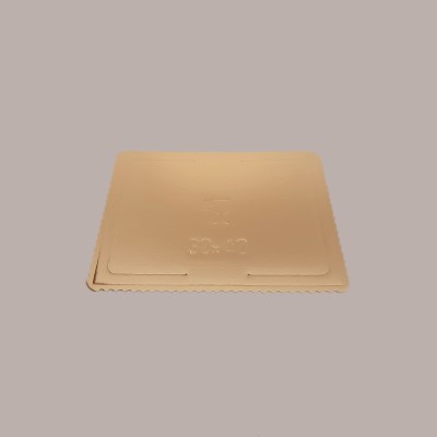 Sottotorta Vassoio Cartone Rettangolare Oro Nero Microtriplo 30x40cm 10 Pezzi [d2954c01]