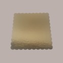 Sottotorta Vassoio Cartone Quadrato Bordo Smerlato Ala Oro Nero Usa e Getta 25x25 cm 10 Kg [8d2f4fcf]