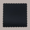Sottotorta Vassoio Cartone Quadrato Bordo Smerlato Ala Oro Nero Usa e Getta 25x25 cm 10 Kg [3d436193]