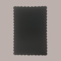Sottotorta Vassoio Cartone Rettangolare Bordo Smerlato Ala Oro Nero Usa e Getta 17x36cm 10 Kg [5b103052]