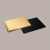 Sottotorta Vassoio Cartone Rettangolare Oro Nero Microtriplo 21x30cm 10 Pezzi [beeb4af6]