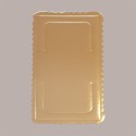 Sottotorta Vassoio Cartone Rettangolare Oro Nero Microtriplo 21x30cm 10 Pezzi [67cd09fb]