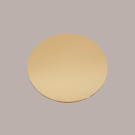 Disco Vassoio Rigido Leggero Sottotorta Dolce in Cartoncino Alimentare Oro  Bordo Liscio Dm26 cm 10 Kg [065e6109]