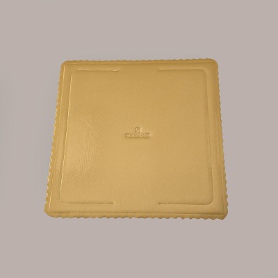 Sottotorta Vassoio Cartone Quadrato Oro Nero Microtriplo 35x35cm 10 pezzi [48d0fd85]