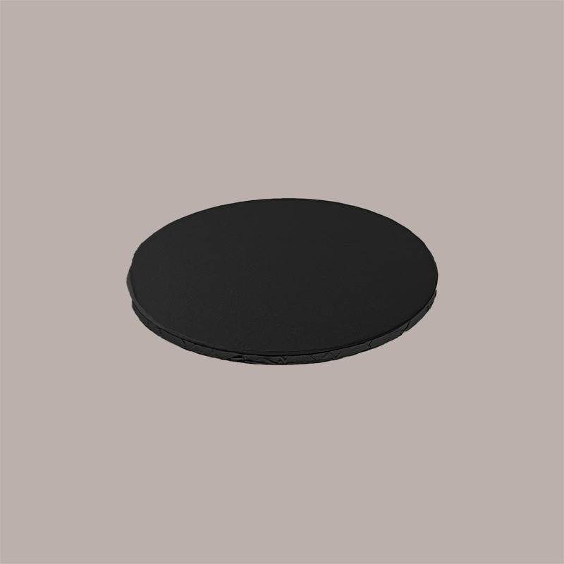 Sottotorta Tondo Alto Ideale per Cake Design in Cartoncino Rigido Nero Dm 25H1 cm 3 pezzi [b3019b75]