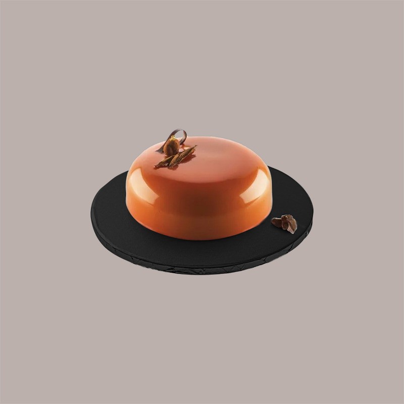 Sottotorta Tondo Alto Ideale per Cake Design in Cartoncino Rigido Nero Dm 30H1 cm 3 pezzi [f139627e]