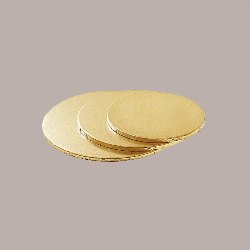 Sottotorta Tondo Alto Ideale per Cake Design in Cartoncino Rigido Oro Dm 35H1 cm 3 pezzi [6cabb570]