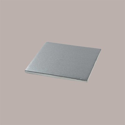 Sottotorta Quadrato Alto Ideale per Cake Design in Cartoncino Rigido Argento 30x30 cm 3 pezzi [769be3ce]