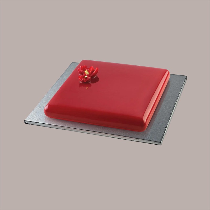 Sottotorta Quadrato Alto Ideale per Cake Design in Cartoncino Rigido Argento 45x45 cm 2 pezzi [49771027]