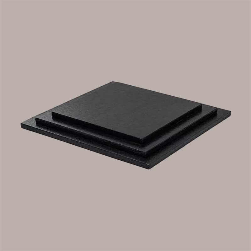 Sottotorta Quadrato Alto Ideale per Cake Design in Cartoncino Rigido Nero 45x45 cm 2 pezzi [d4e5c729]