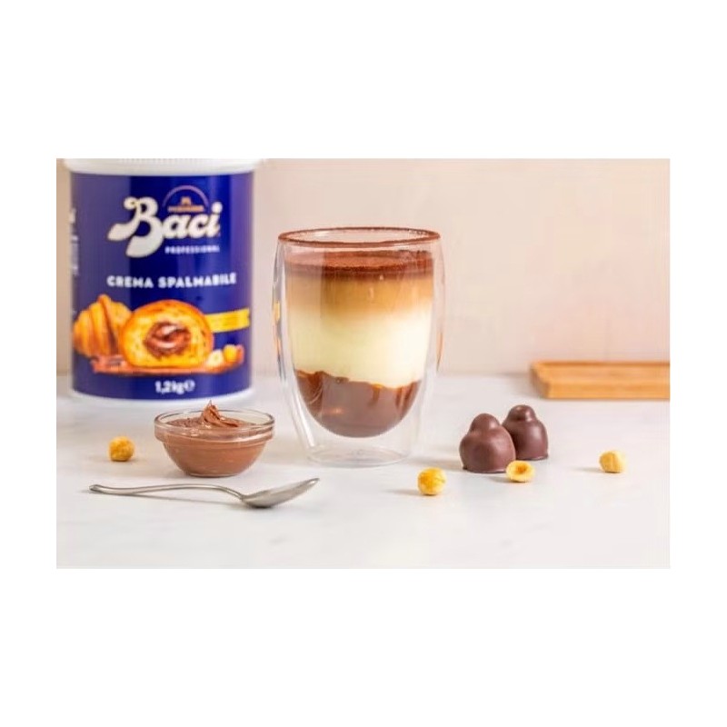 Crema Spalmabile Gusto Bacio Perugina con Granella di Nocciola Ideale per Farcitura Cornetti Dolci 1,2 Kg [867aaf37]