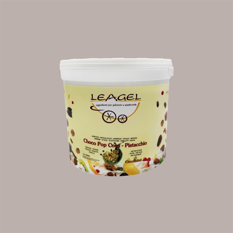 Variegato per Gelato Choco Pop Corn al Gusto Pistacchio con Pop Corn Leagel 4 Kg [d6ddba94]