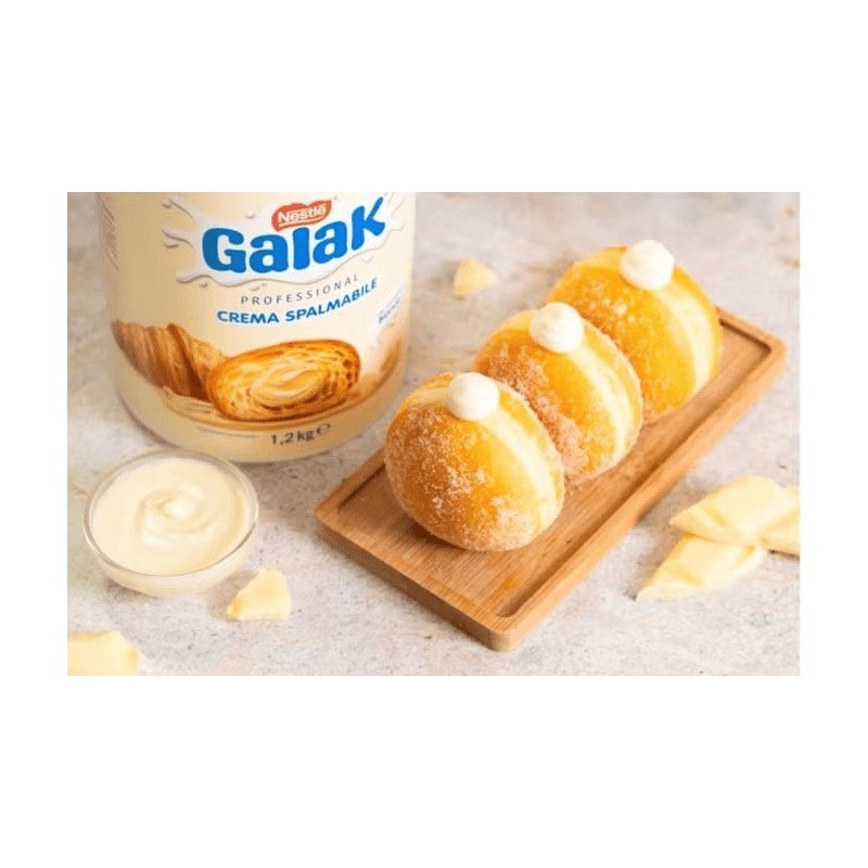 Crema Spalmabile Gusto Cioccolato Bianco Galak Nestlè Ideale per Farcitura Cornetti Dolci 1,2 Kg [a0419209]