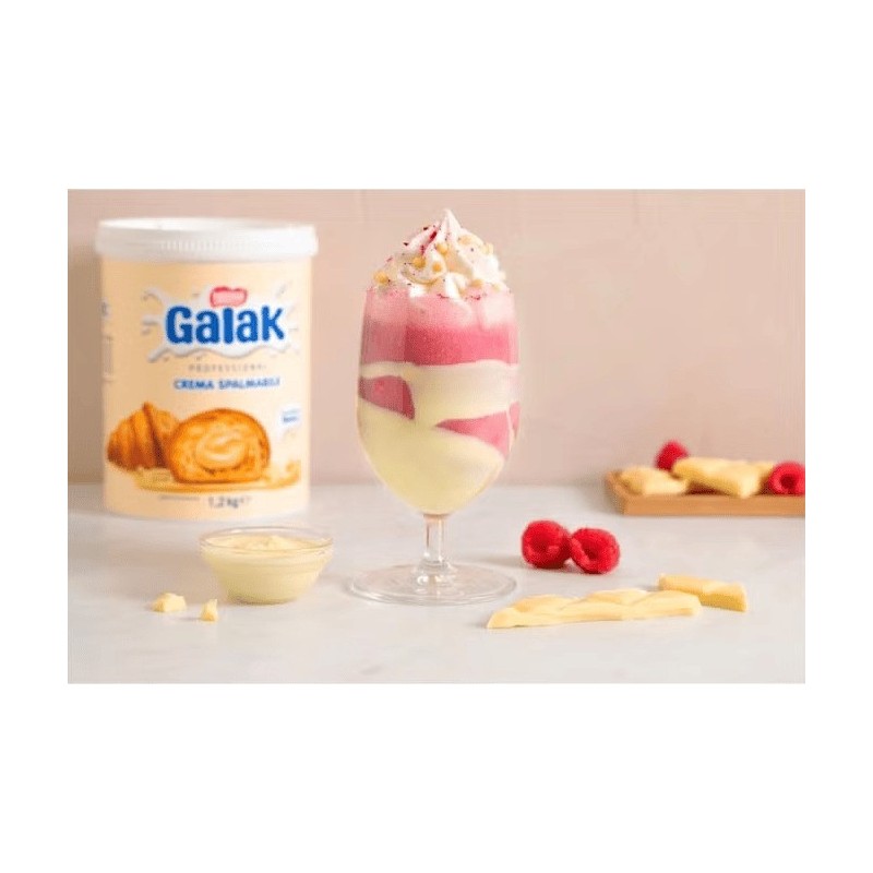 Crema Spalmabile Gusto Cioccolato Bianco Galak Nestlè Ideale per Farcitura Cornetti Dolci 1,2 Kg [120c1413]