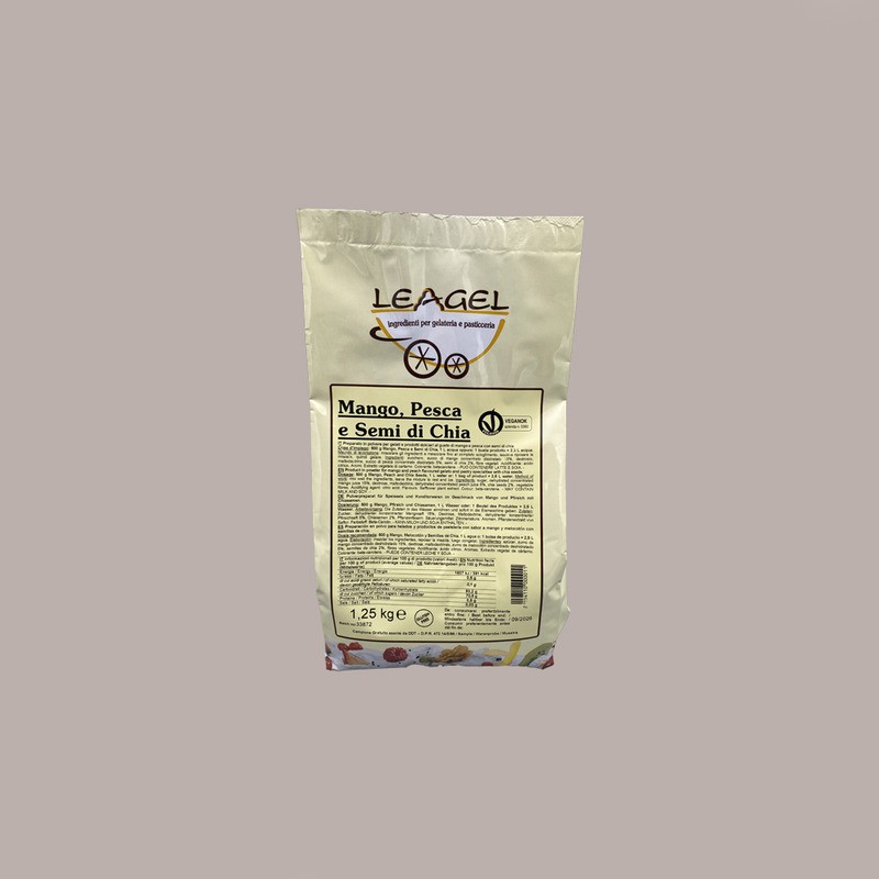 Easy al Gusto Mango Pesca e Semi di Chia Preparato in Polvere per Gelato Leagel 1,25 Kg [c1773757]