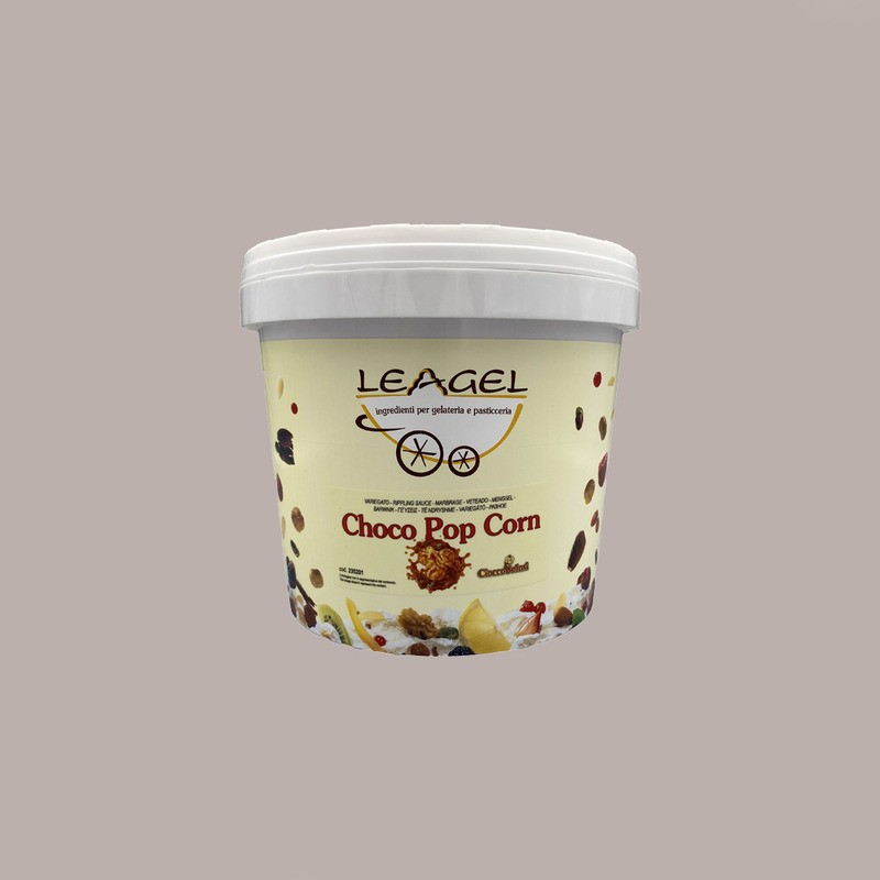 Variegato per Gelato Choco Pop Corn al Gusto Caramello con Pop Corn Leagel 4 Kg [98759abc]