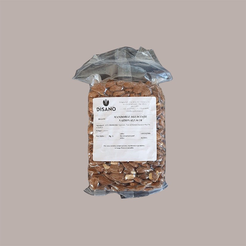 Mandorle Intere Grezze Sgusciate Nazionali Calibro 34/36 1 Kg [d11c2295]