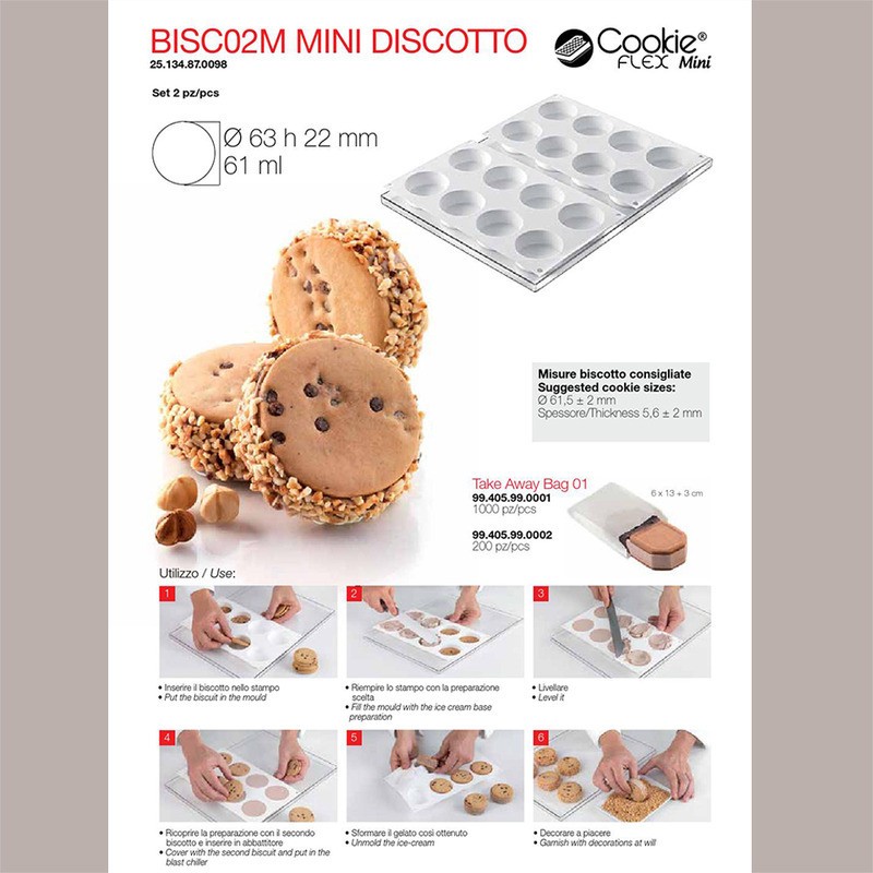 Biscotto Gelato Rotondo al Cacao Extra Dark BREAK&GO 560 Pezzi [f31e3a1a]