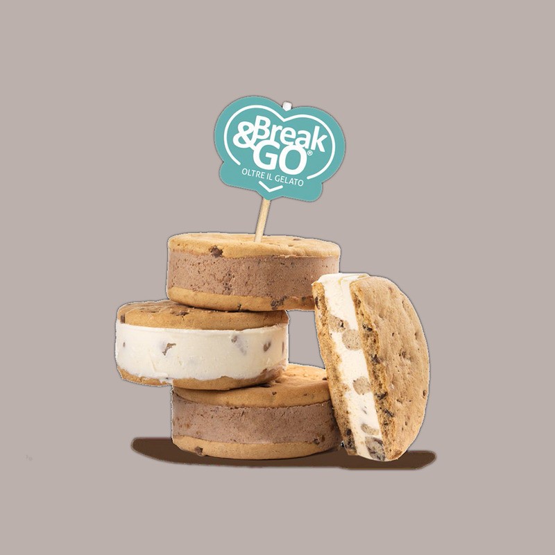 Biscotto Gelato Rotondo al Cacao Extra Dark BREAK&GO 560 Pezzi [4ea37522]