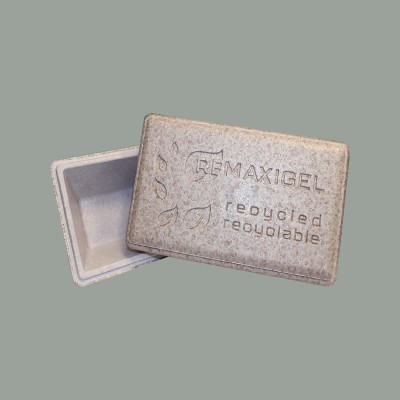 Vaschetta per Gelato 750g in Polistirolo 100% Riciclato Nature Beige ReMaxigel 60 pezzi [bf095bd9]