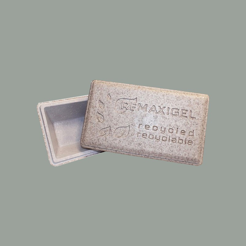 Vaschetta per Gelato 750g in Polistirolo 100% Riciclato Nature Beige ReMaxigel 60 pezzi [637f5fca]