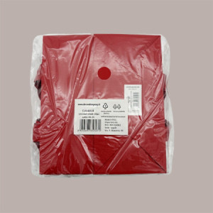 Borsa Carta Chiusura Velcro Rossa con nastro in raso 16+8x14 cm 10 Pezzi [facd1bcf]