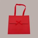 Borsa Carta Chiusura Velcro Rossa con nastro in raso 24+11x21 cm 10 Pezzi [1853b7da]