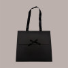 Borsa Carta Chiusura Velcro Nera con nastro in raso 24+11x21 cm 10 Pezzi [9fff6fdb]