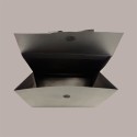 Borsa Carta Chiusura Velcro Nera con nastro in raso 24+11x21 cm 10 Pezzi [f1c4edd2]