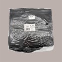 Borsa Carta Chiusura Velcro Nera con nastro in raso 24+11x21 cm 10 Pezzi [f494aacc]