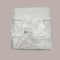 Borsa Carta Chiusura Velcro Bianco con nastro in raso 24+11x21 cm 10 Pezzi [61d3a1c9]