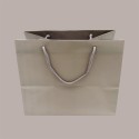 Borsa Carta Lusso Tortora con cordino 32+22x26 cm 10 Pezzi [8d14bcdf]