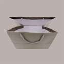 Borsa Carta Lusso Tortora con cordino 32+22x26 cm 10 Pezzi [e67f79c8]