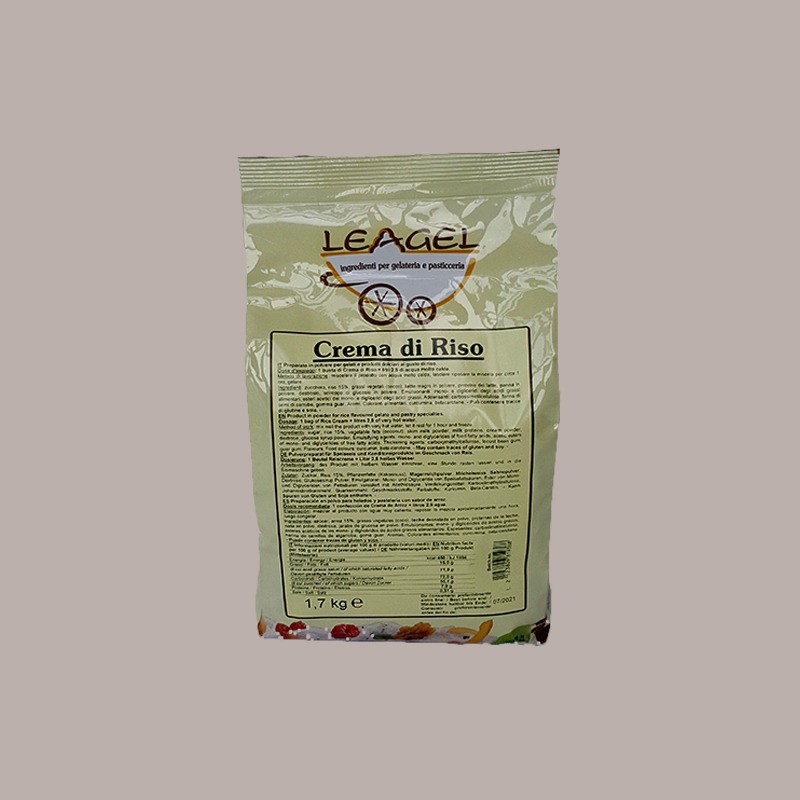 Preparato per Gelato Gusto Crema Chicchi di Riso LEAGEL 1,7 Kg [0fbdeb52]