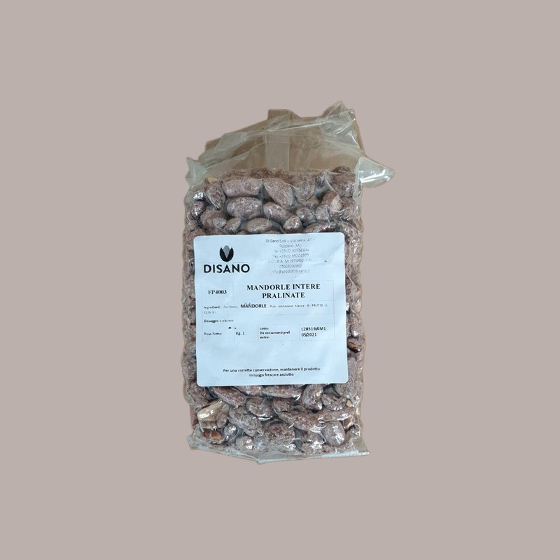 Mandorle Intere Pralinate Sottovuoto per Gelato Yogurt Torte e Dessert 1 Kg [e863de32]