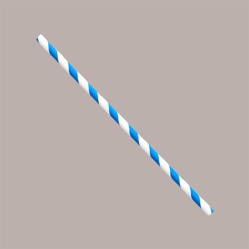 Cannuccia Carta Dritta Blu Spirale Bio Eco Dm8 H200mm 2x150 pezzi [dab7e908]