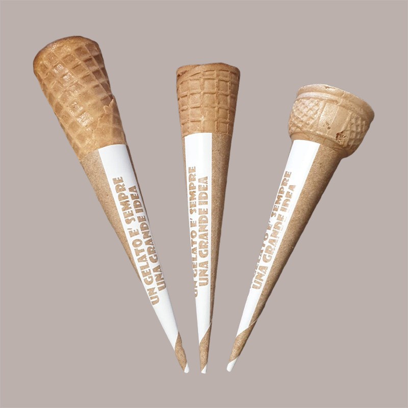 Pirottino Sottocono in Carta Marrone Kraft per Coni Gelato codice 1230 2240 pz [bd617b51]