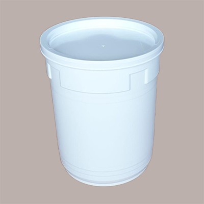 Carapina Sorbettiera Pozzetto per Gelato Cilindrica 6 Lt  Plastica Bianca con Coperchio 22 pezzi [68666048]