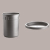 Carapina Sorbettiera per Gelato Cilindrica 6 Lt  Plastica Grigia con Coperchio 22 pezzi [0910a579]