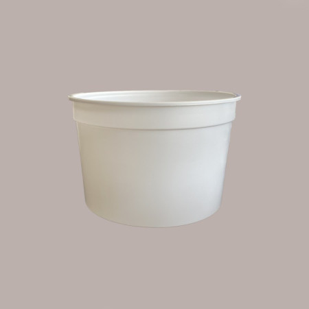 Carapina Sorbettiera per Pozzetto Gelato Cilindrica 2,5 Lt  Plastica Bianca 22 pezzi [d122662c]