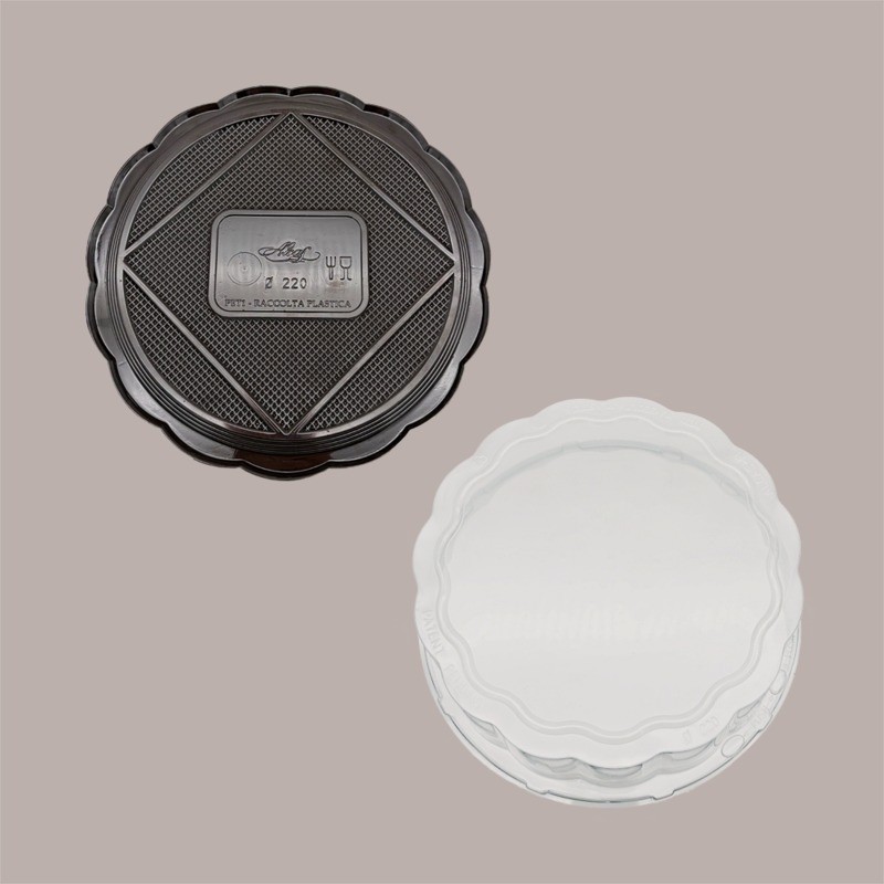 Vassoio Tondo Nero MEDORO Dm22 cm ALCAS per Dolci Torte 30 pezzi [c4d1b8b2]