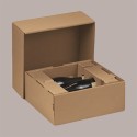 Scatola Porta 2 Bottiglie Olio Vino 750 ml in Carta Avana Express Sicura per Spedizione 390x270H130mm 3 pezzi [ef86265c]