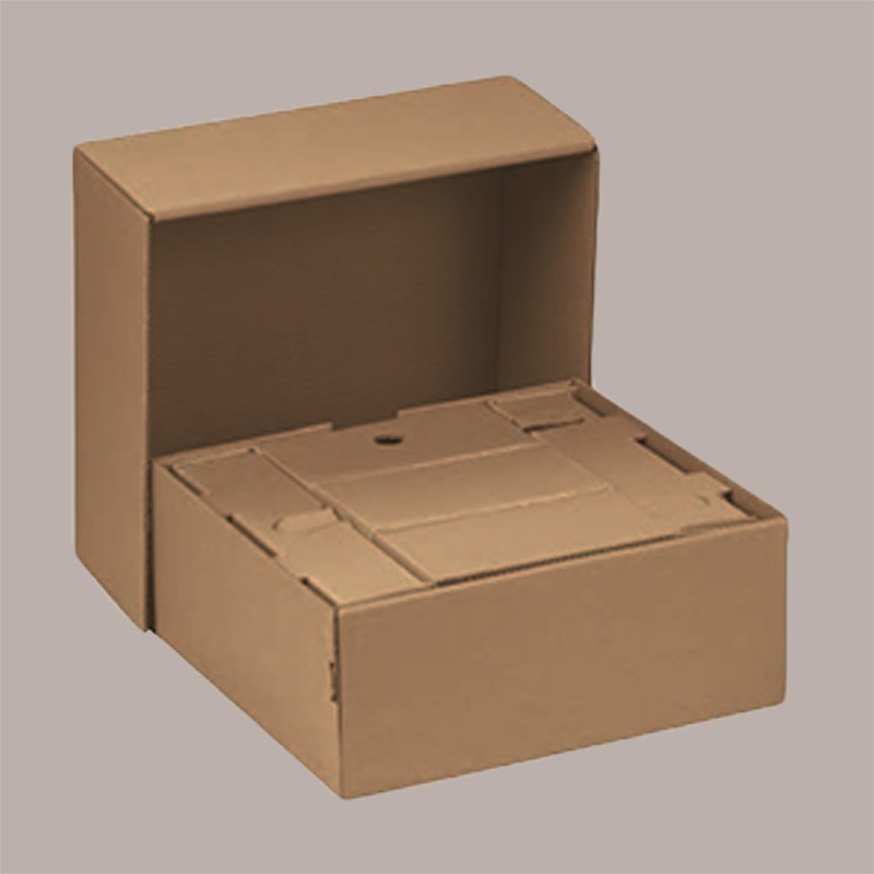 Scatola Porta 3 Bottiglie 750 ml Olio Vino in Cartoncino Avana Express Sicura per Spedizione 370x350H155mm 3 pezzi [03413b4a]